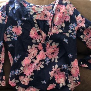 👚 Navy floral tunic 👚